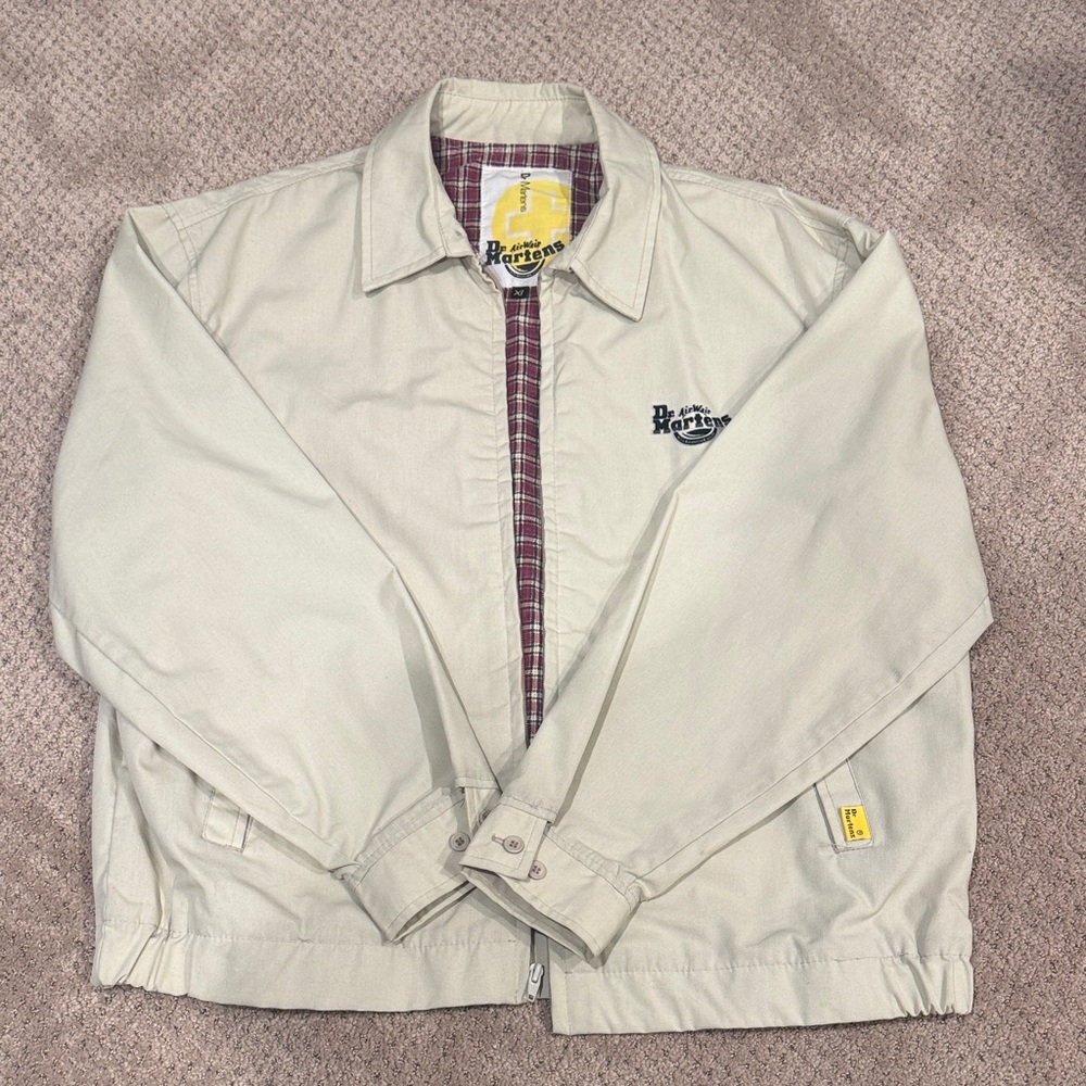 Dr. AirWair Martens Beige Jacket with Plaid Lining